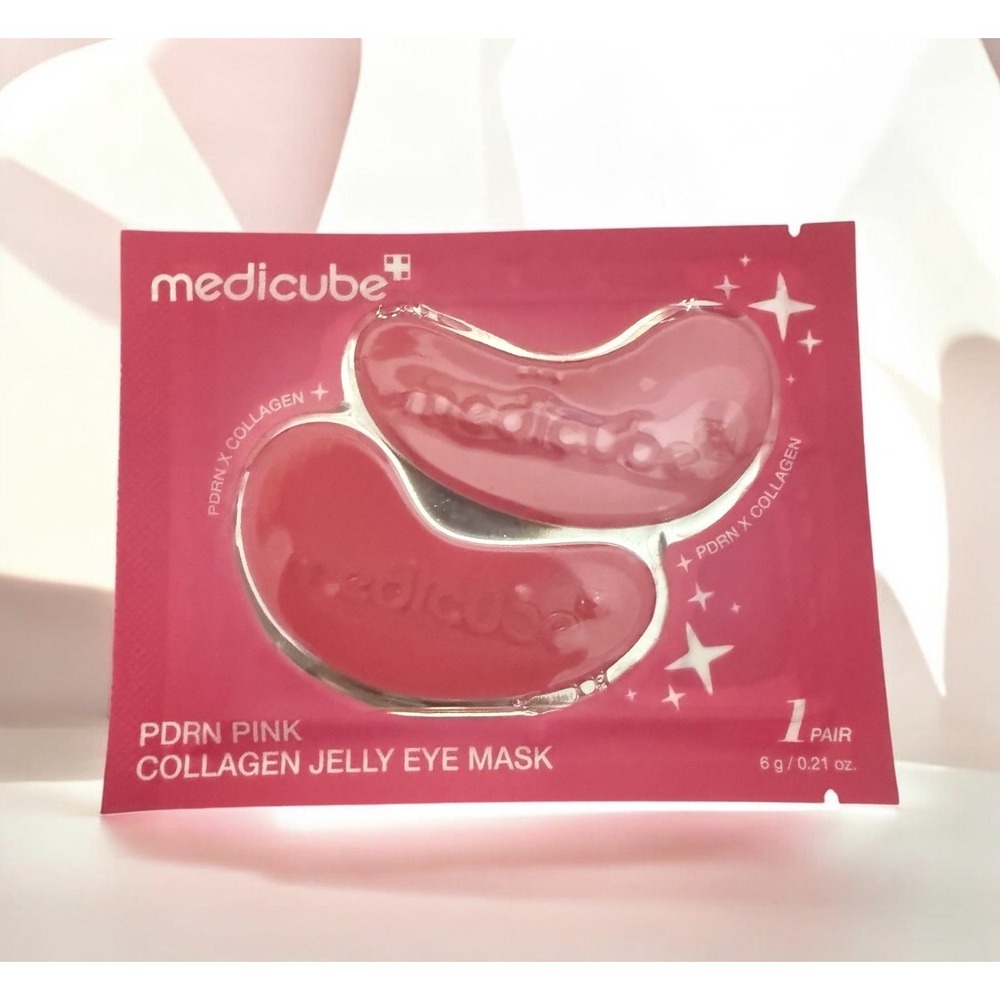 medicube PDRN Pink Collagen Jelly Eye Mask 1 Pair 0.21 oz Cooling Firming
